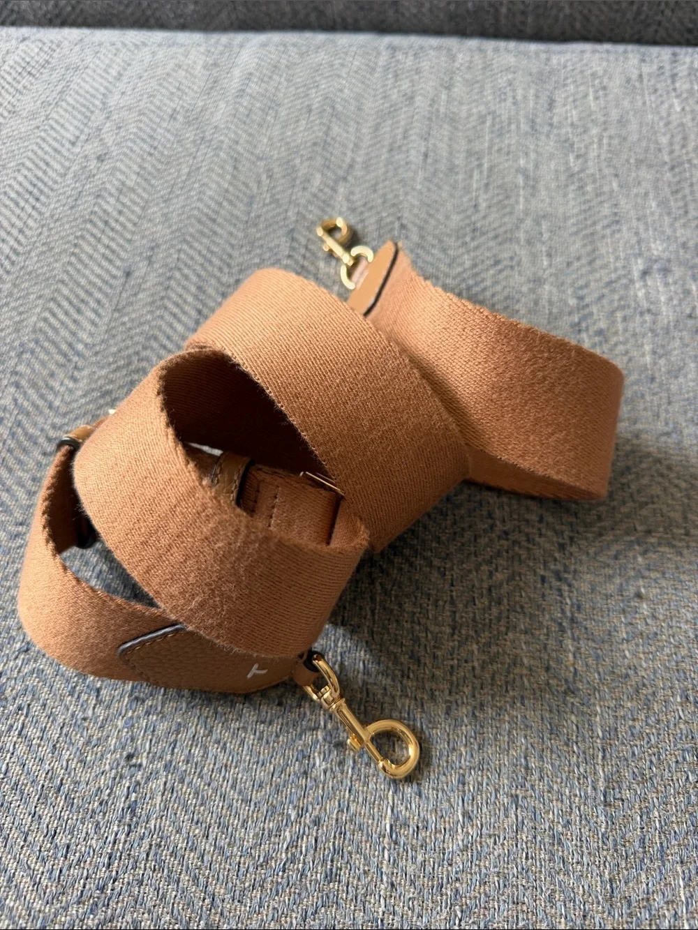 Tory Burch Brown Canvas Leather Trim Replacement Strap